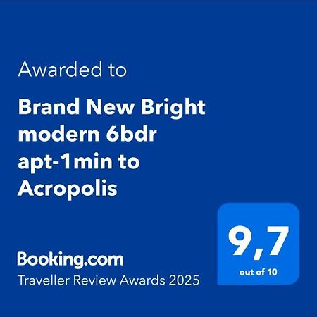 Brand New Bright Modern 6Bdr Apt-1Min To Acropolis Aten Exteriör bild